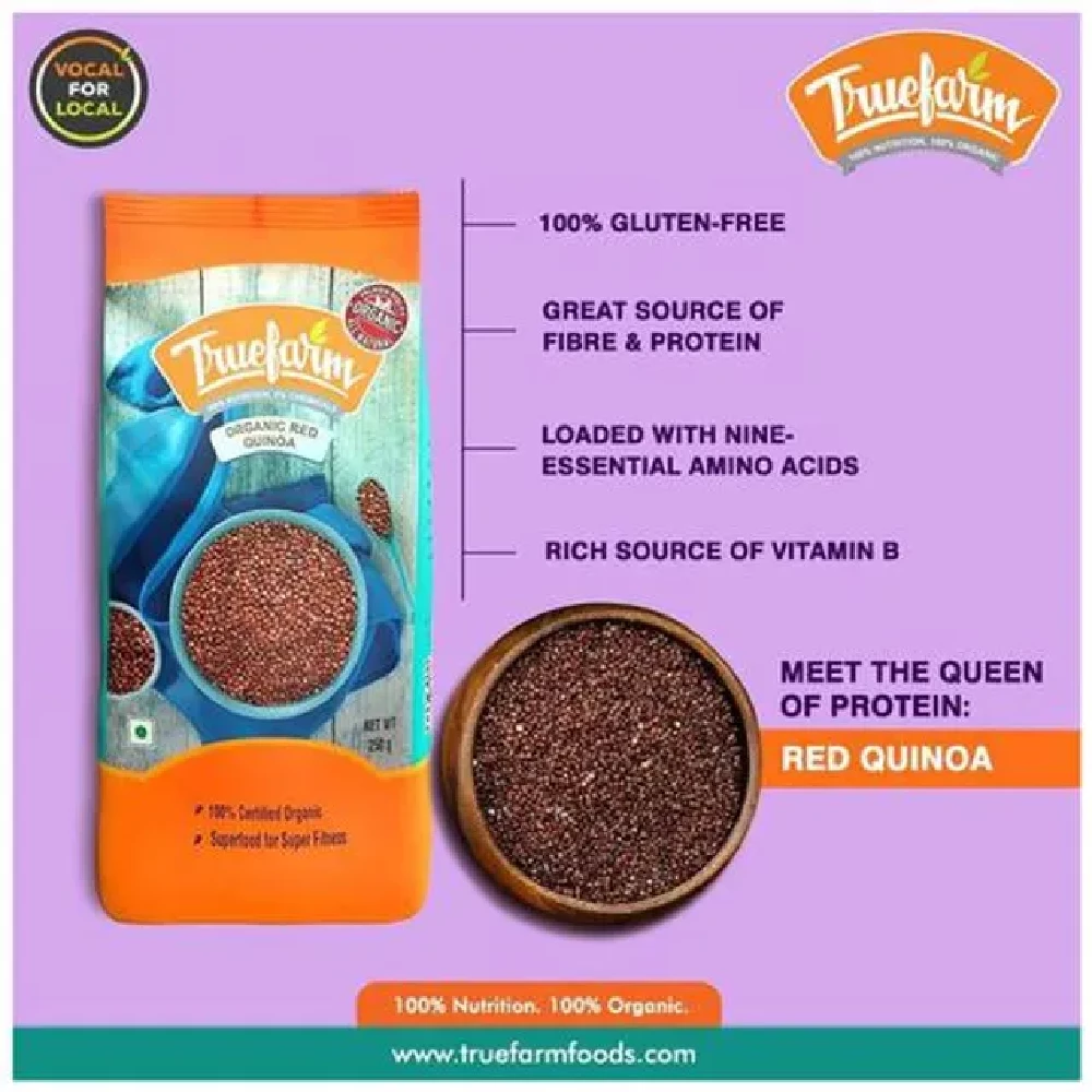 Truefarm Organic Red Quinoa, 250 g-4.webp